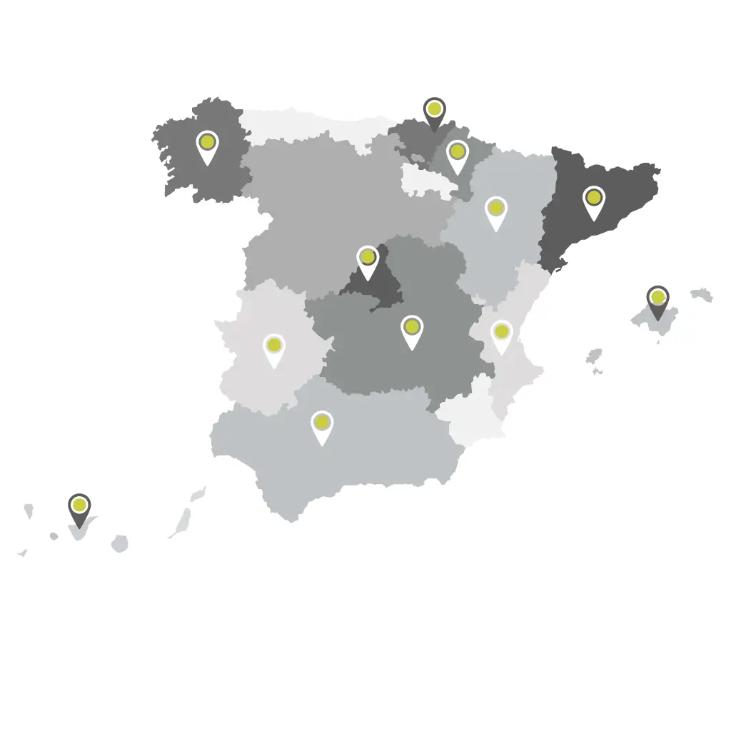 Mapa de empresas socias de ANETI